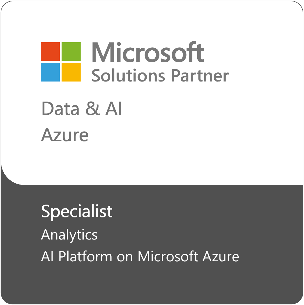 Microsoft Solutions Partner Data & AI Azure mit Spezialisierung auf Analytics & AI Platform auf Microsoft Azure Die Telekom MMS ist zertifizierter Microsoft Solutions Partner mit Spezialisierung auf Analytics & AI Platform auf Microsoft Azure